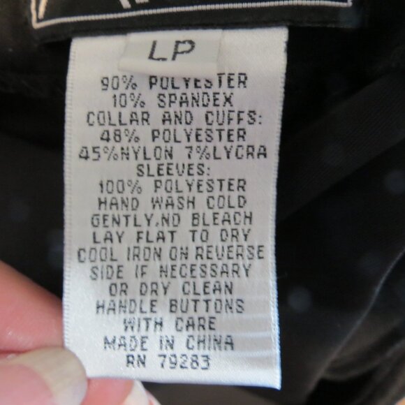 Alex Evenings Black Velvet Top Sheer Sleeve Evening Cocktail Large Petite - Picture 8 of 8